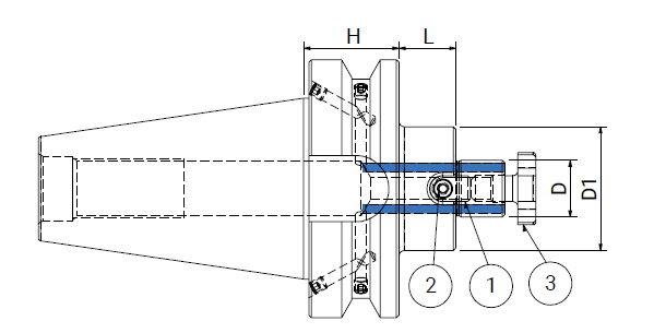 Оправка ISO40 MAS403BT P/F FISSO H45 D.22